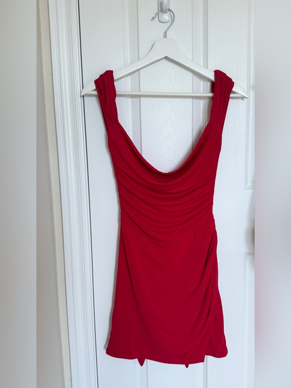 Tiger Mist Red Cowl Neck Mini Dress